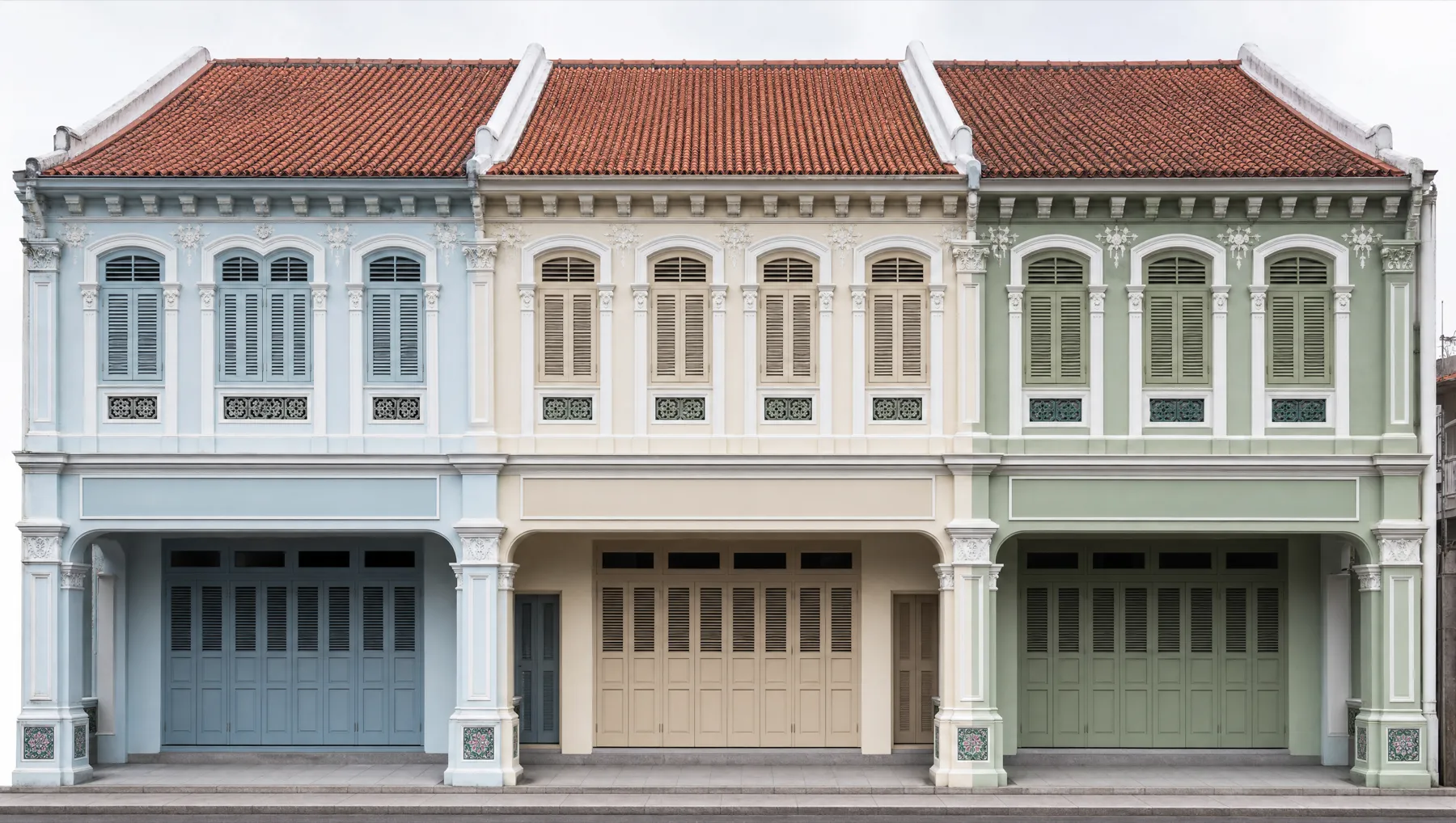 Conservation shophouse frontage — illustrative example